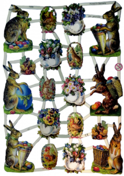 "Ostern", 7256, mit Glimmer, Glanzbilder, Größe: 16,5 x 23,5 cm